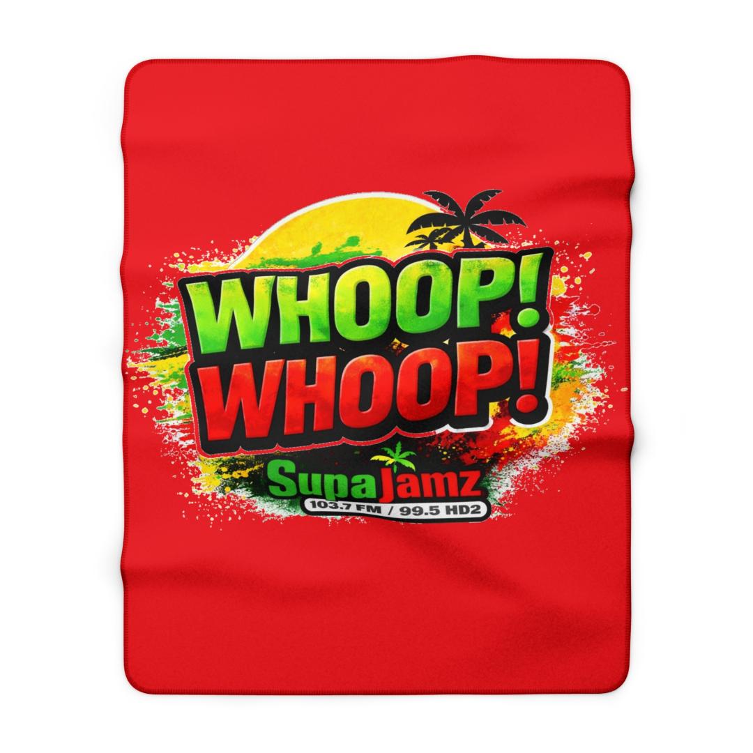 Sherpa Blanket - "WHOOP! WHOOP!" Reggae Vibe Cozy Throw