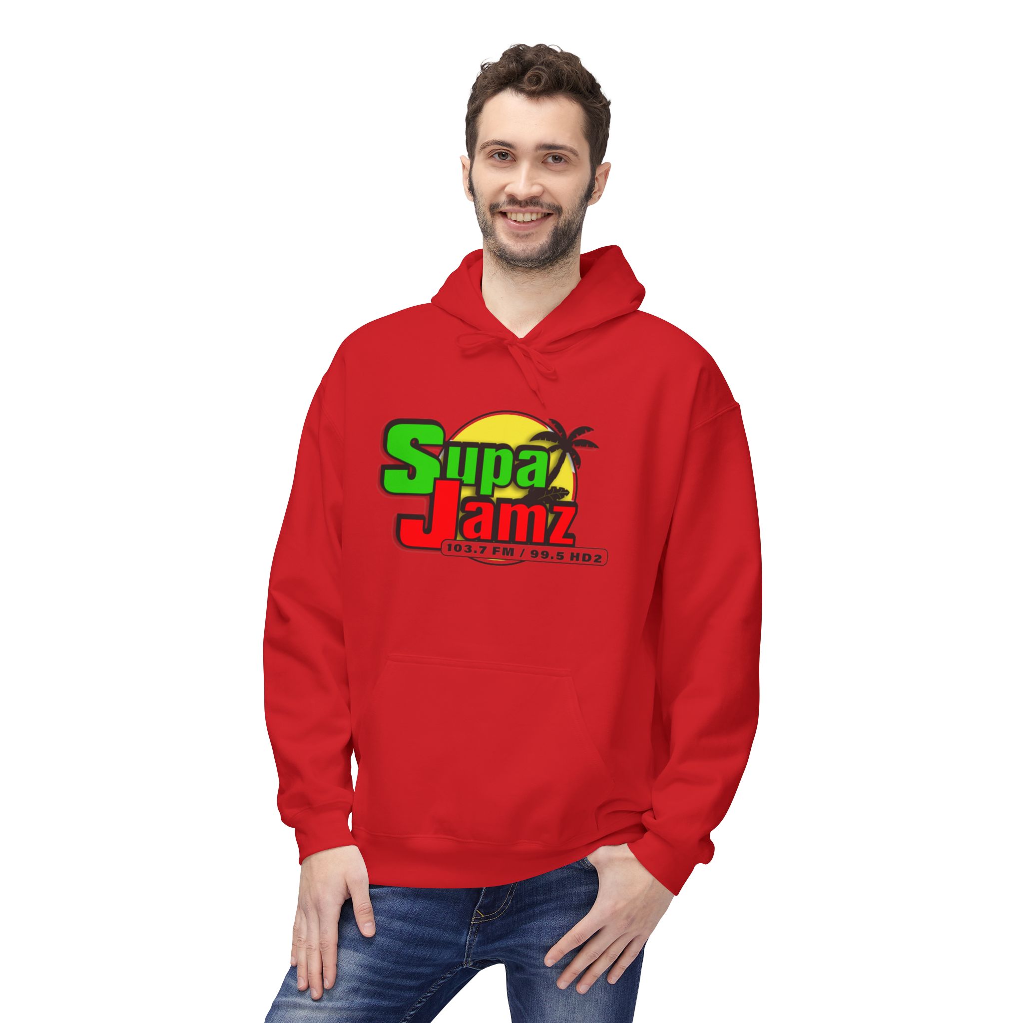 Supa Jamz Hoodie – Retro Reggae Palm Logo Sweatshirt